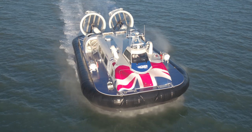 Aerial photo of hovercraft