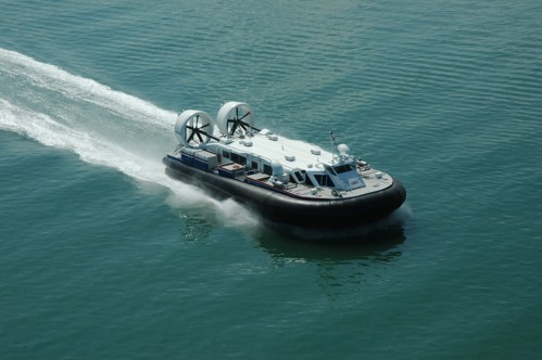 Old aerial photo of hovercraft