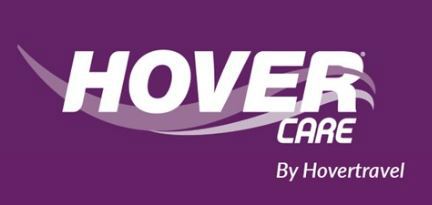 Hovercare white font on purple background logo