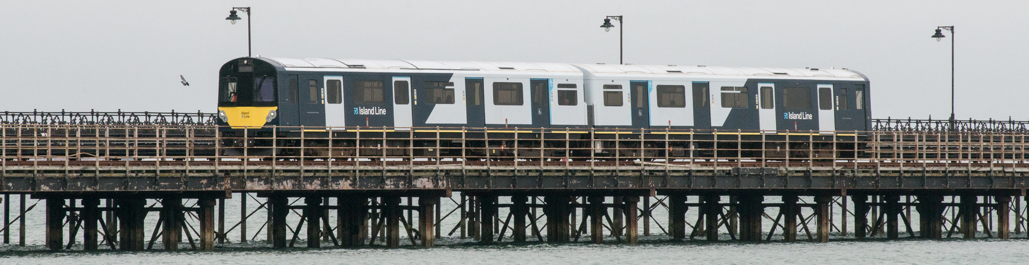 Train on Isle of Wight jetty