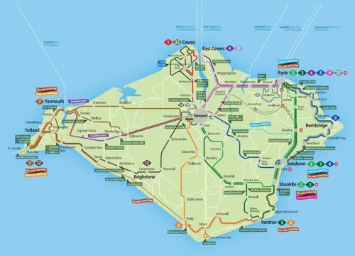 Southern Vectis route map