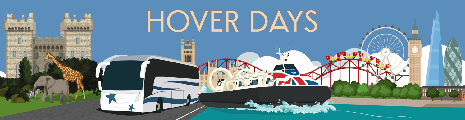 Hover days cartoon logo