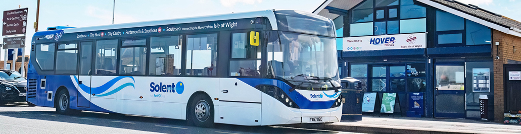 Hoverbus outside the Southsea hoverport