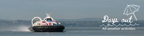 Hovercraft on sea