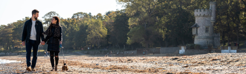 People walking on the beach in Ryde Isle of Wight